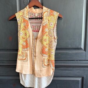 Vibrant Paisley Sleeveless Blouse
